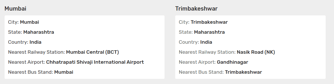 Additonal Information content blocks to add context
